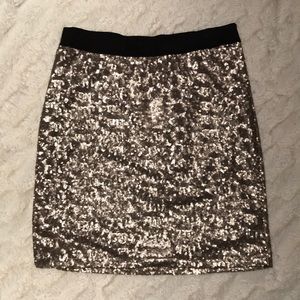 “Gold rush” Old Navy sequin pencil skirt.